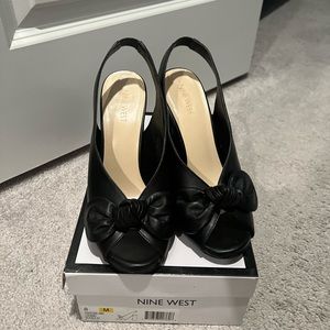 Nine West Open Toe Heels with Bow